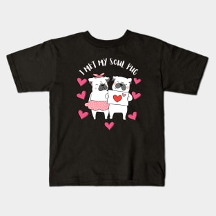 I Met My Soul Pup Valentines Gift For Dog Lovers Kids T-Shirt